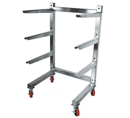 CANTILEVER STORAGE RACK WITH CASTERS