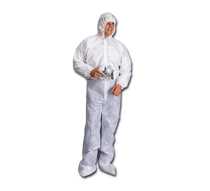 COVERALL WITH HOOD, ELASTIC WRISTS & BOOTS