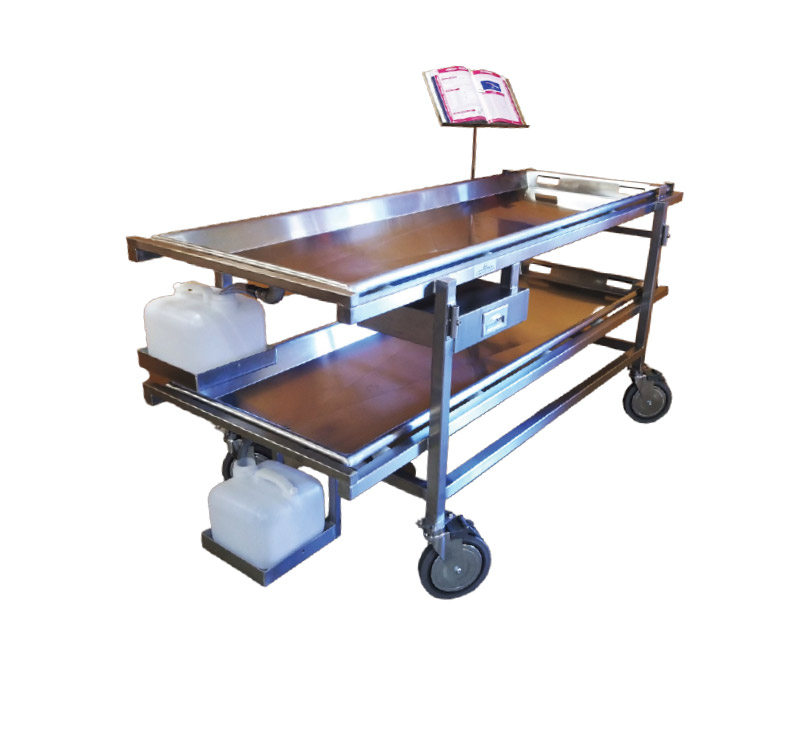 DISSECTION CART, TWO TIER, WITH ROLLERS