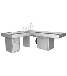 L SHAPED AUTOPSY TABLE