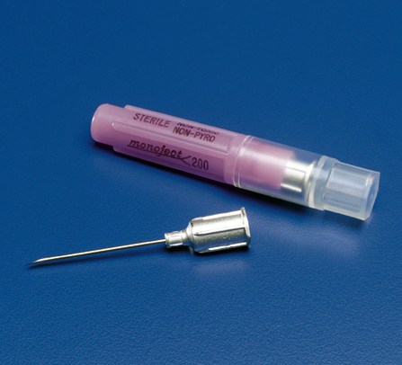 MONOJECT HYPODERMIC NEEDLES WITH ALUMINUM HUB